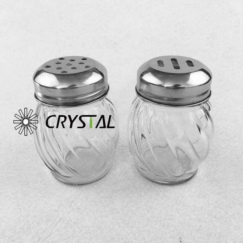 Spice Bottle with Stainless Steel Cap Set