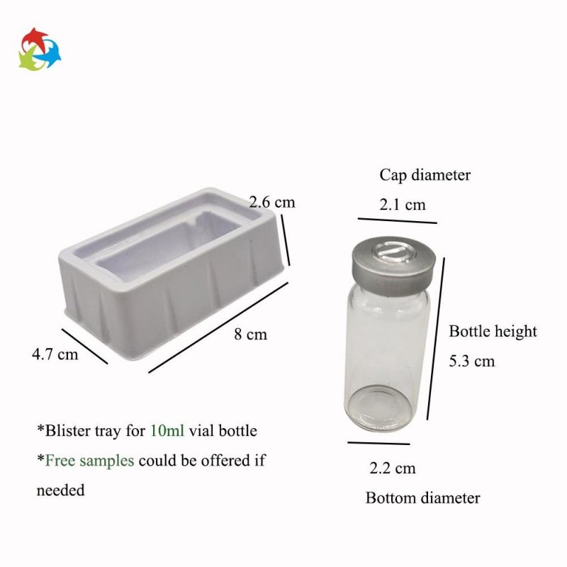 Custom Disposable Plastic Blister PVC Packaging Tray for Vials