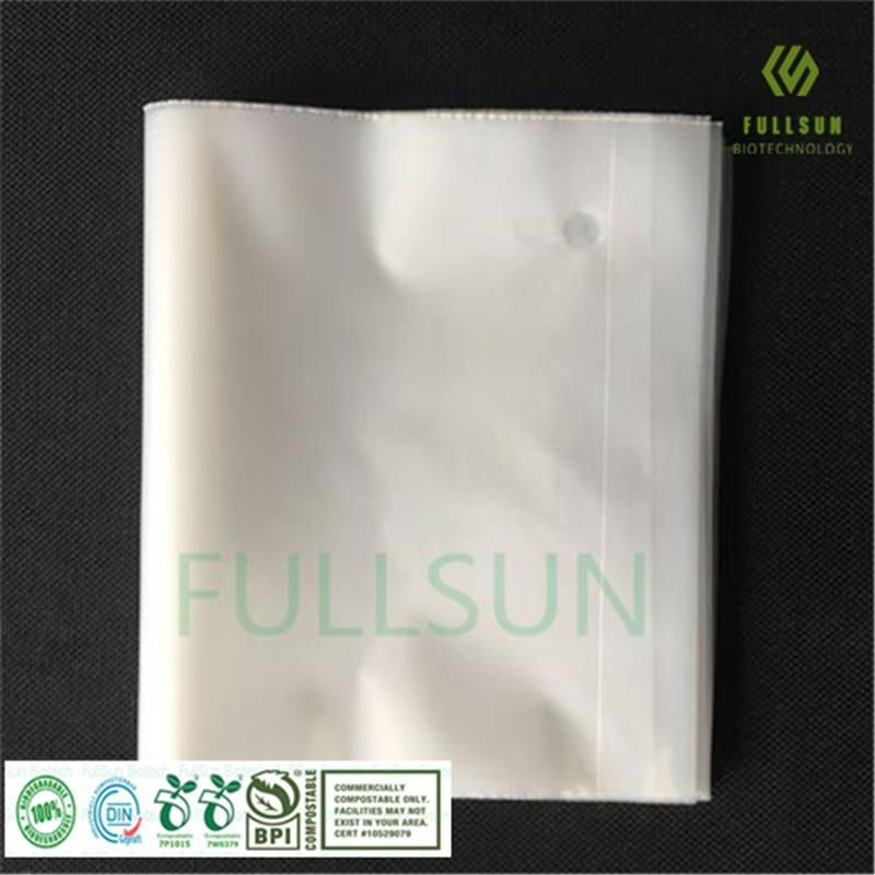 Biodegradable Clothing Bag Apparel Packaging Bag TUV 100% Compostable Custom Printed Glue Strip Plastic Bag