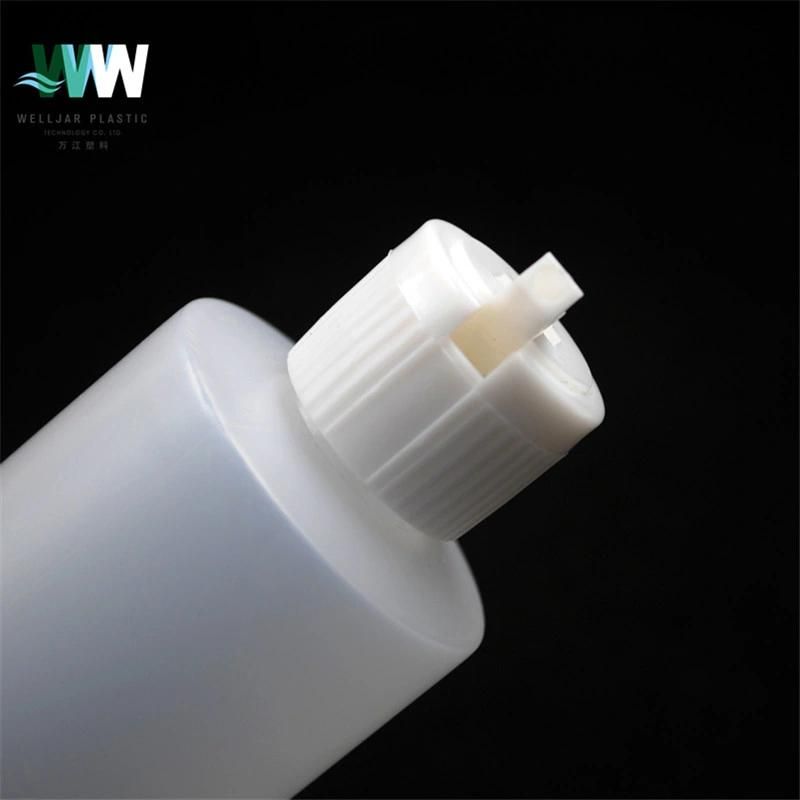 60 Natural PE Flat Shoulder Fort Cover Cylinder Detergent Bottle