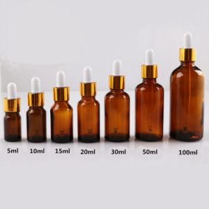 5ml, 10ml, 15ml, 20ml, 30ml, 50ml, 100ml Dropper Amber Essential Oil Bottle