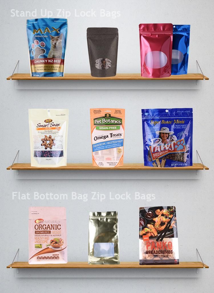 Custom Printed Moisture-Proof Lay Flat Three Side Seal Coffee Bag