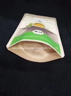 Aluminum Foil Food Packing Kraft Paper Ziplock Bags with Window&Nbsp;