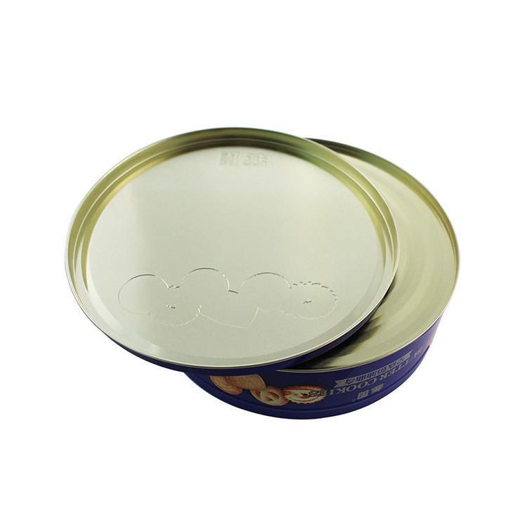 Hot Selling Food Grade Round Packing Biscuit Cookie Tin Box