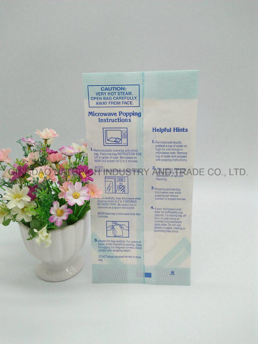 Logo Printed Microwave Popcorn Bags /Greaseproof Paper Popcorn Packaging Bags for 100-150g