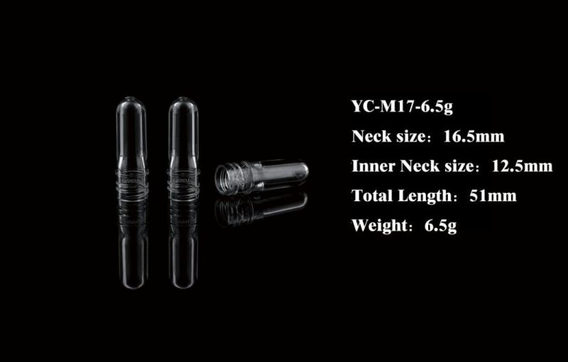 17mm 6.5g Small Cosmetic Bottle Pet Preform for Perfume Bottle Plastic Bottle Cosmetic Packaging