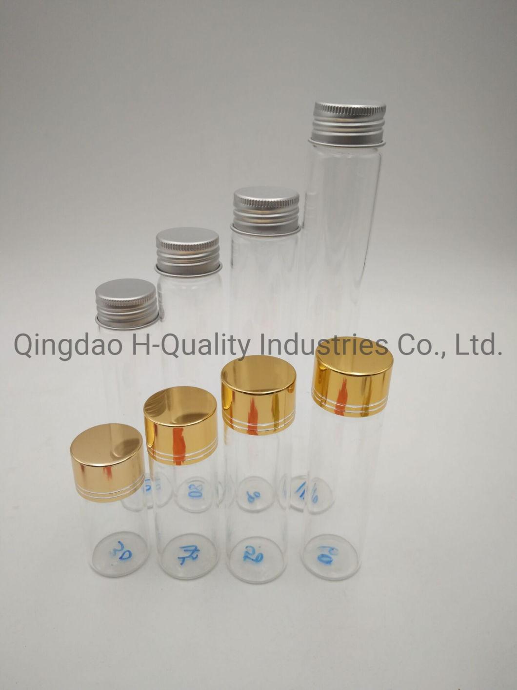 High Borosilicate Glass Tube-Type Bottles/Dried Fruit Bottles/Ready-to-Eat Food Bottles/Gift Advertising Bottles with Aluminum Caps