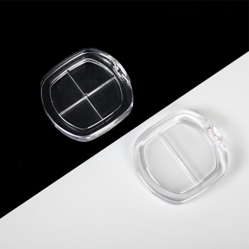 Empty Clear Square Plastic Eyeshadow Case Customized Tranparent Compact Case for Blush