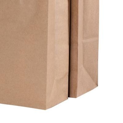 Customized Design Recycled Brown/White Kraft Paper Shopping Handle Bag with Logo Printed