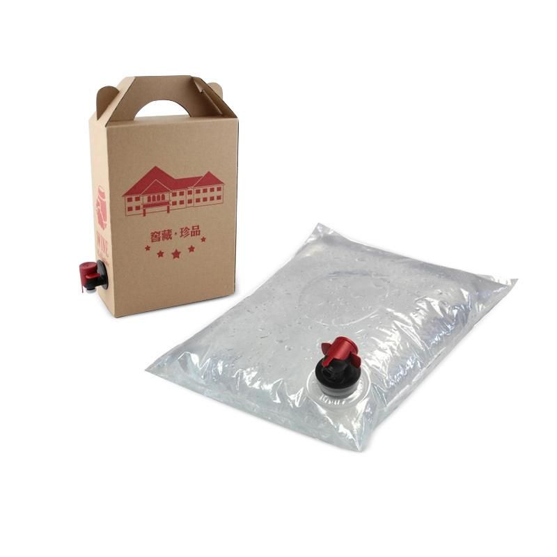 High Quality Bib Red Wine Pouch Dispenser Juice Bag in Box