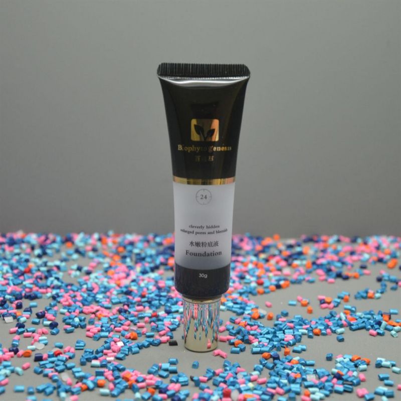 Hot Sale Black Plastic Soft Squeeze Packaging Foundation Tube