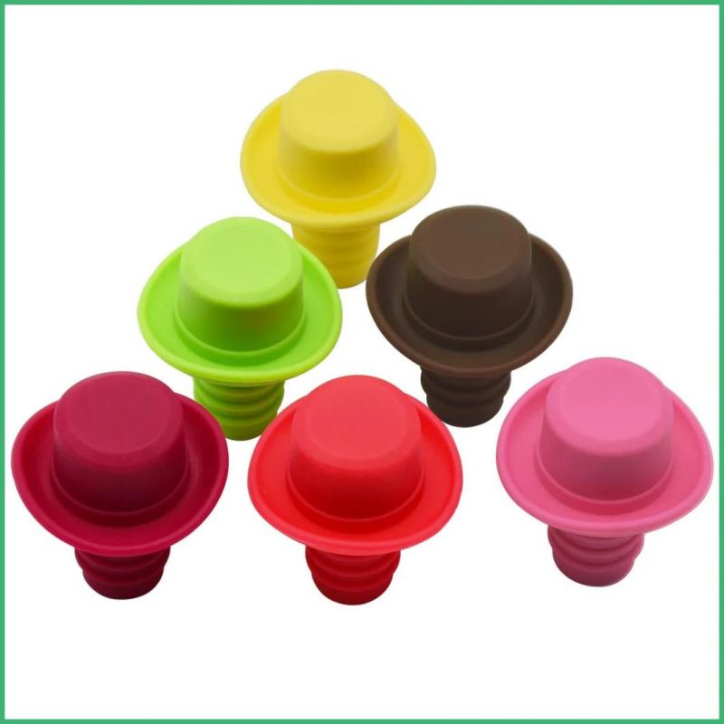 Custom Reusable Wine Cork Stopper Hot-Selling High Quality Silicone Wine Bottle Stopper for Promotional Gift