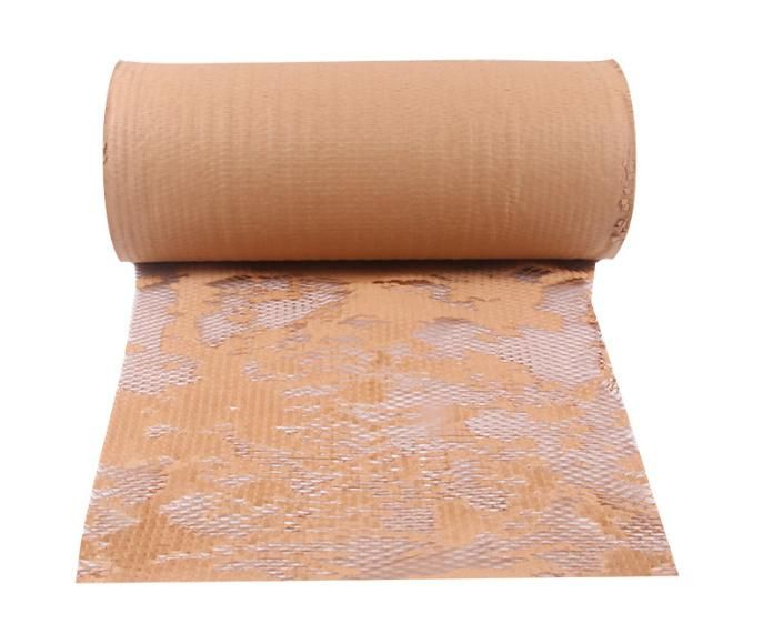 Cushioning Pad Kraft Wrapping Paper Honeycomb Wrap Roll