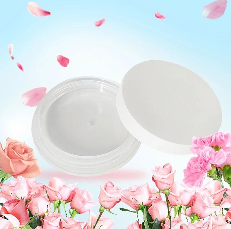 30ml Flat Plastic Cream Pot Container White Lid Empty PP Paste Jar