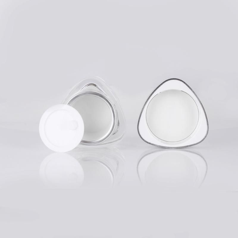 Latest Design 20g Empty Cosmetic Packaging Unique Shape Luxury Cream Acrylic Skincare Container Plastic Jar