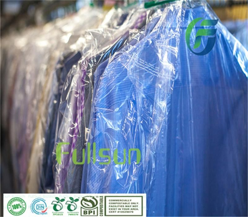 Biodegradable Plastic Clothes Disposable Packaging Bag Compostable Garment Laundry Bag