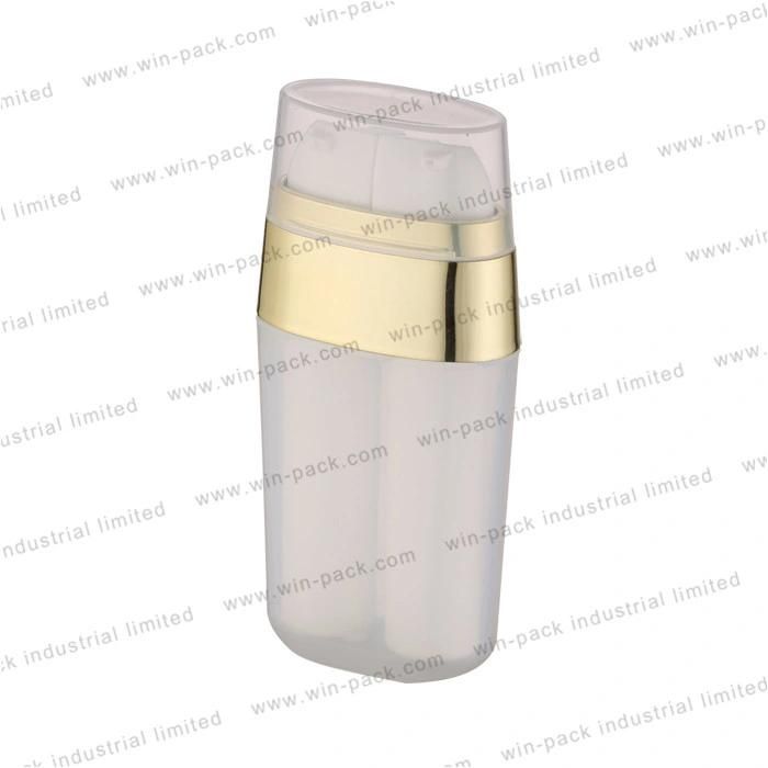 Winpack Hot Sell Empty Cosmetic Pump Double Chamber Lotion Bottle for Skincare Skin Care Dual Chamber Airless Lotion Bottles