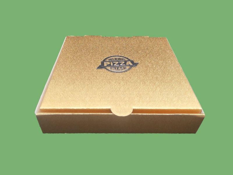 Custom Made Printed Corrugated Cardboard Carrying Pizza Box with Handles