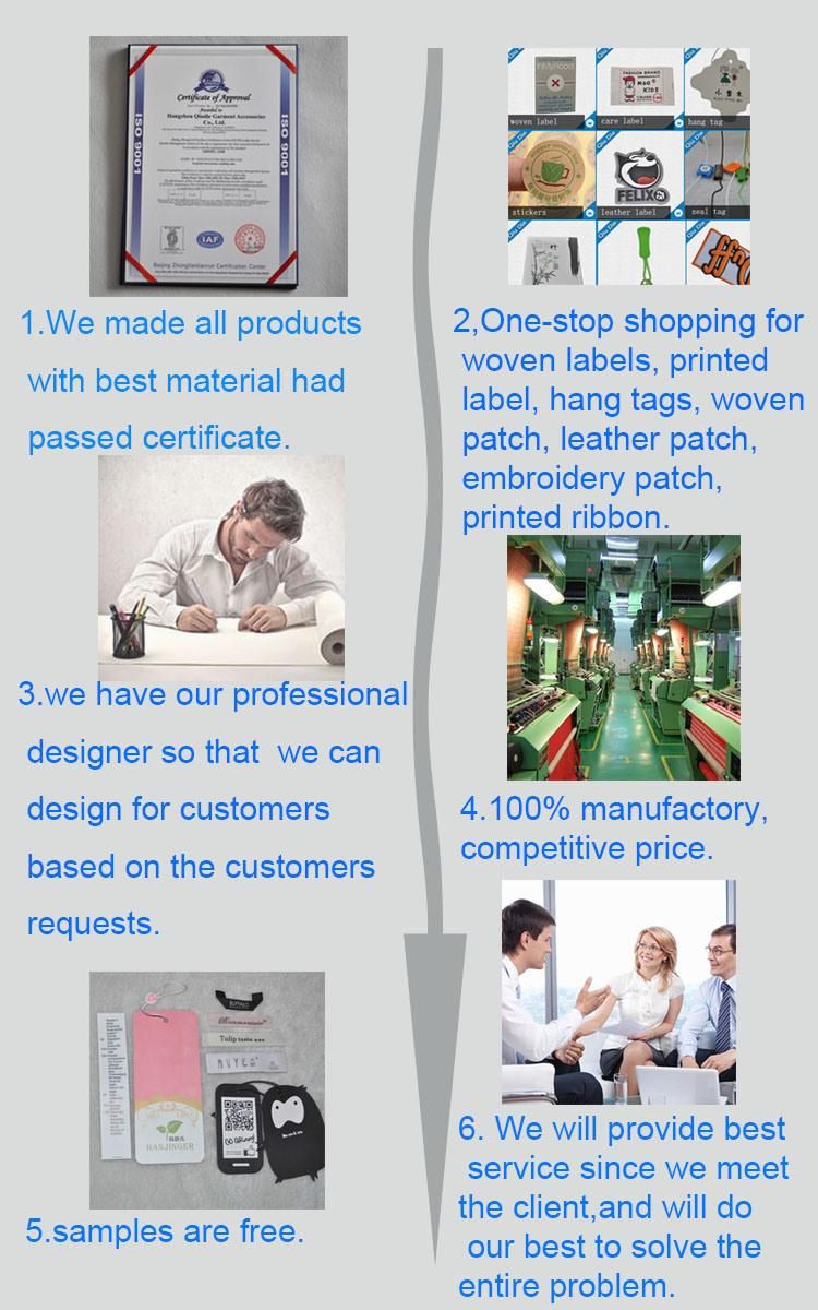 Professional Custom Name Tag Garment Clothing Label Paper Hang Tag