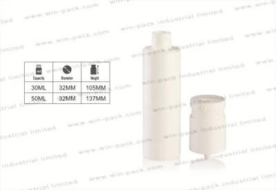 30ml 50ml High Quality White PP Airless Lotion Bottle with White Airless Pump