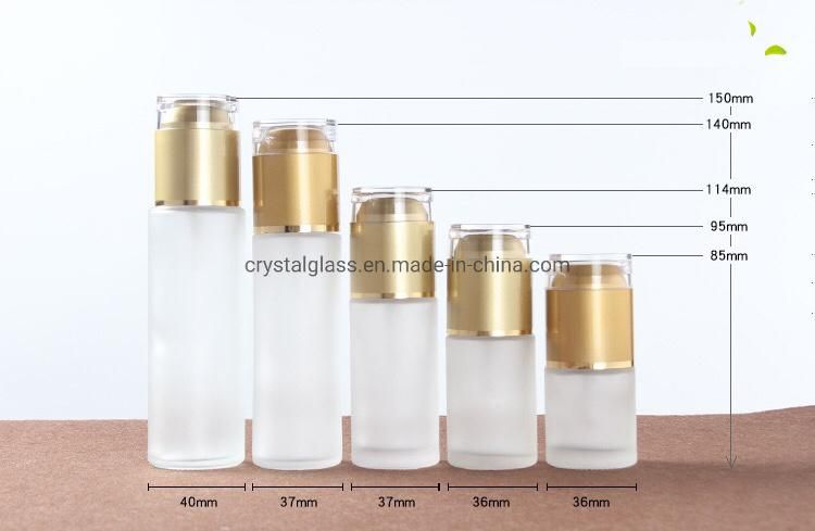 Travel Makeup Bottles with Screw Gold Caps 20ml 30ml 40ml 60ml 80ml