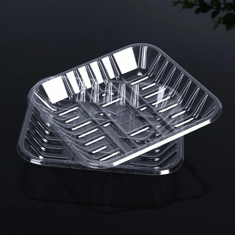 clear disposable blister plastic food tray