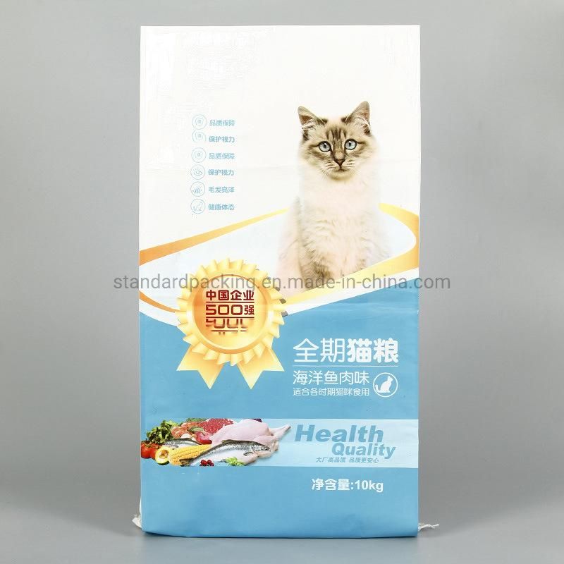 Color Printing BOPP Laminated PP Woven Bag for Animal Food Packaging