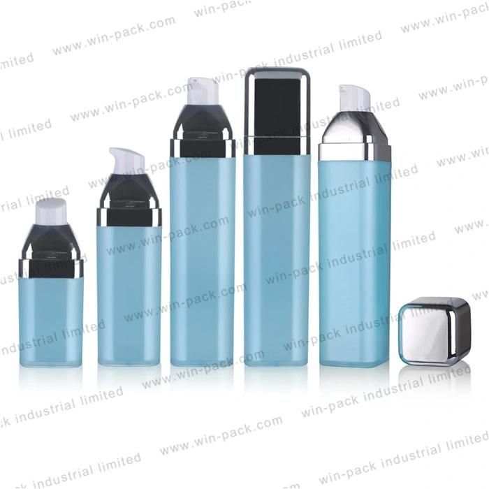 15ml 30ml 50ml Cosmetic Double Wall Acrylic Blue Airless Pump Bottle for Sale