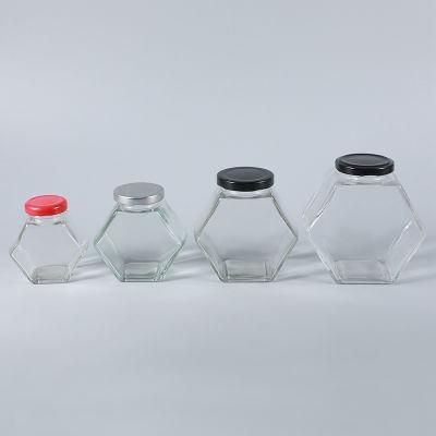 200ml Round Glass Food Honey Tea Jar with Black Lid