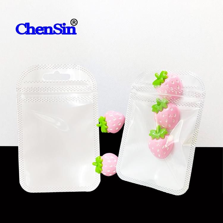 White Plastic Translucent Pearl Film Zipper Bag