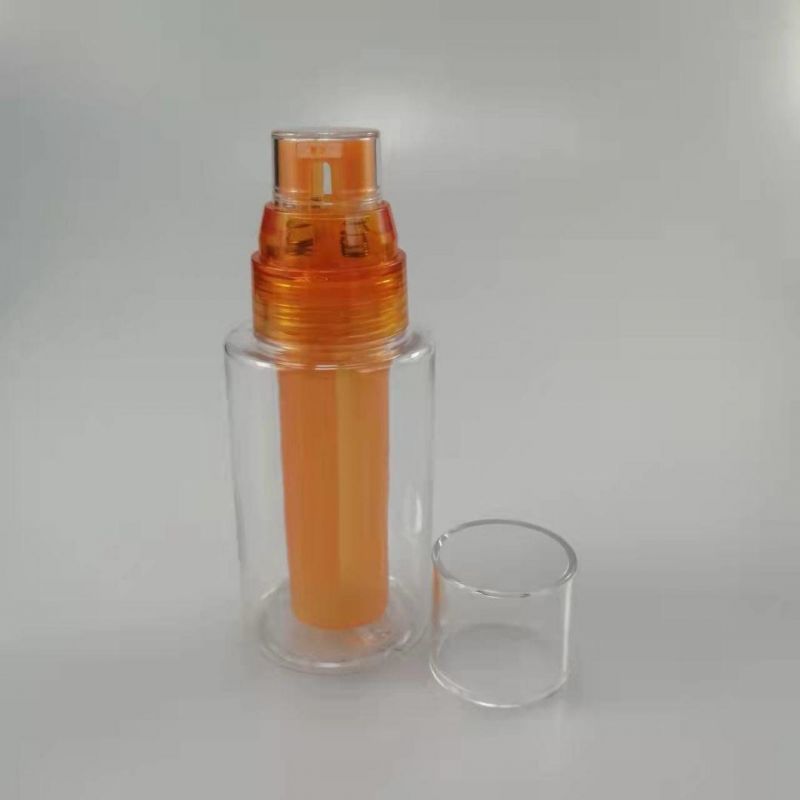 Custom Cylindrical Double Tube Bottle Mixed Emulsion Double Tube Plastic Bottle