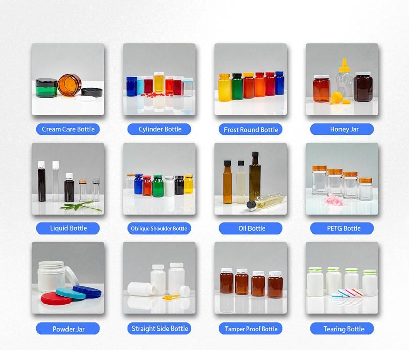 500ml Convenient for Labeling High Quality Hot Sale Customized Food Dietory Supplement Oxygen Resistance Medicine Healthcare Products Round Plastic Bottle