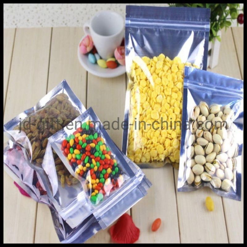 Wholesale Flat Pouches for Food Packaging-Clear/ Silver Support Customized Printing for Tea Feed Dog Snack Mask