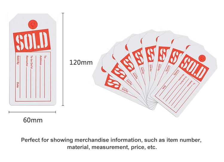 [Sinfoo] Printed Unstrung Sale Paper Clothing Price Tag (5996-1)