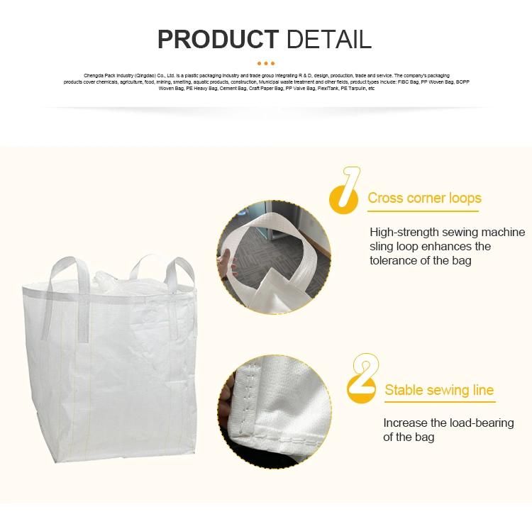 Custom Large Capacity Big PP Woven Baffle Jumbo Bag