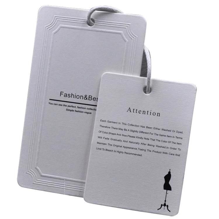 Luxury Popular Custom Recycled Brand Name Clothing Hang Labels Tag