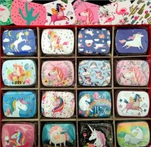 Foreign Trade Jewelry Box Small Hand Box Happy Candy Box Cartoon Small Tin Box Box Handbag Tin Box