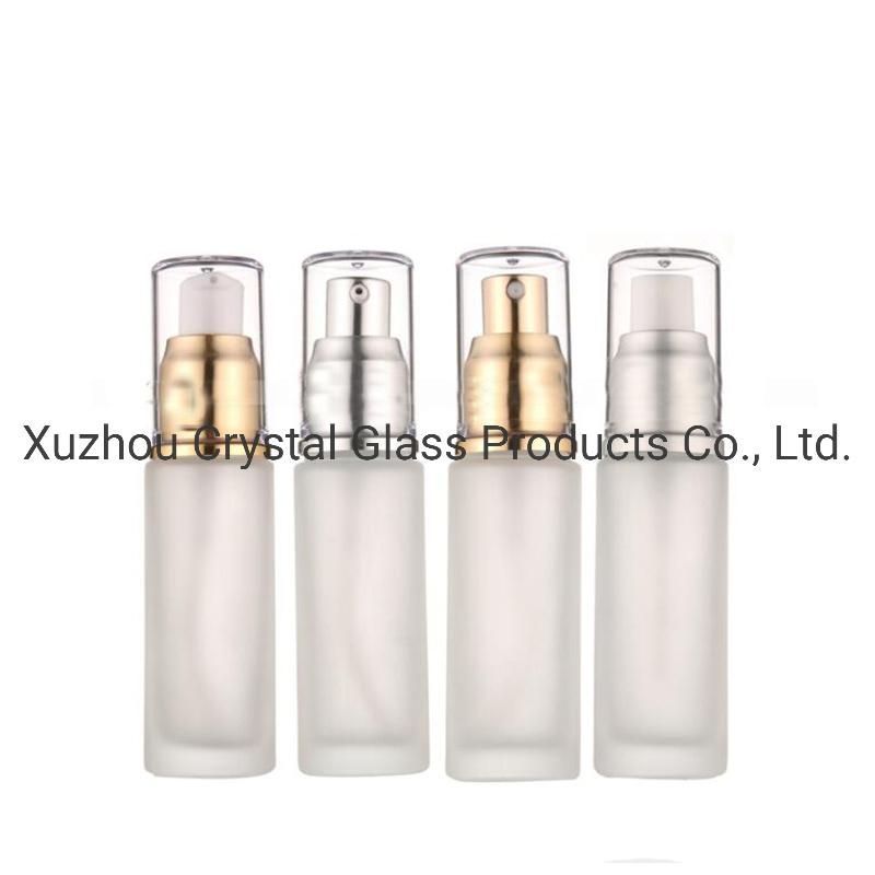 Custom Printed Cosmetic Packaging Set Glass Cosmetic Bottle and Jar