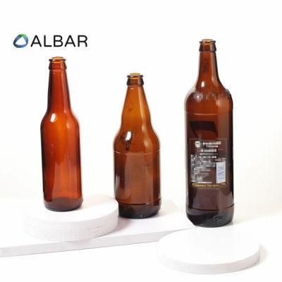 Wave Bottles Beer Beverage Glass Liquor Champagne Wine Bottles with Flip Top Caps