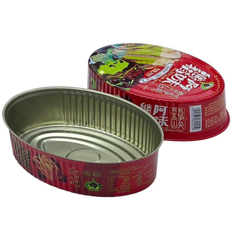 601# Color Printing Tuna Fish Oval Empty Tin Cans