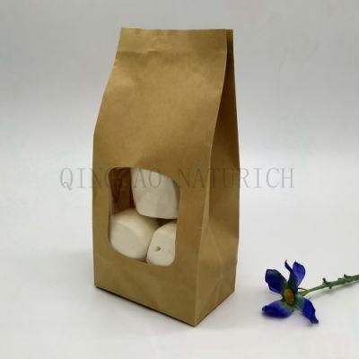 Kraft Paper Bag with Window and Tin Tie for Cookie