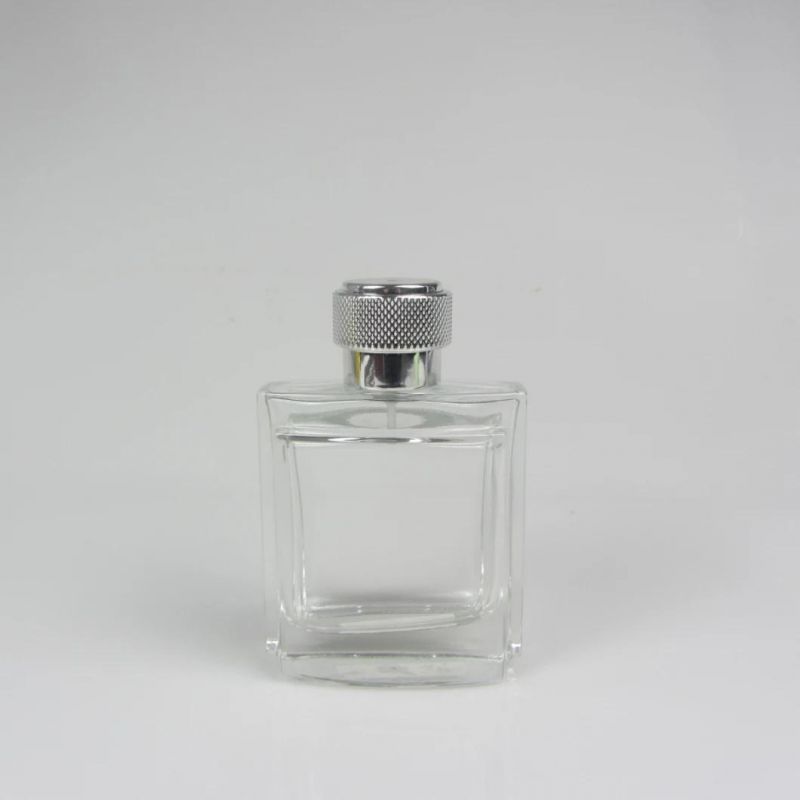 Square Clear 100 Ml Glass Perfume Spray Bottle