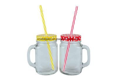 480ml 16oz Glass Mason with Handle Jar