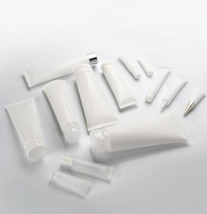 Custom 10ml 15ml 20ml Empty White Cap Clear Lip Balm Plastic Cosmetic Packaging Soft Squeeze Lip Gloss Tube