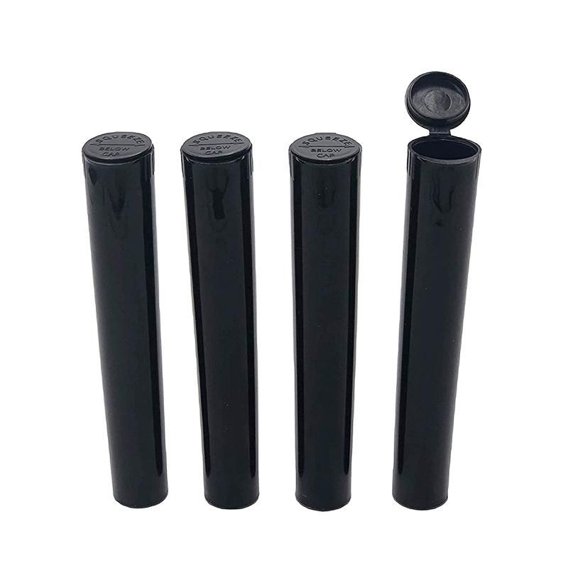 Custom Black Empty PP Plastic Packaging Cigar Child Resistant Smell Proof Pop Top Tube Holder Tubes