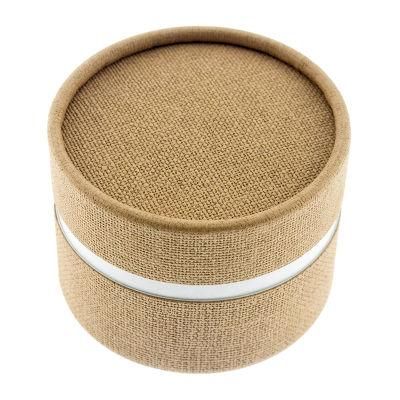 Small Brown Jute Coated Paper Tube, Gift Box