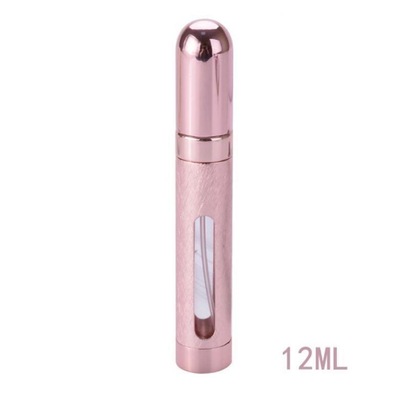 12ml Travel Mini Portable Refillable Perfume Bottle for Spray Scent Pump Case Empty Perfume Atomizer Bottle 6 Colors