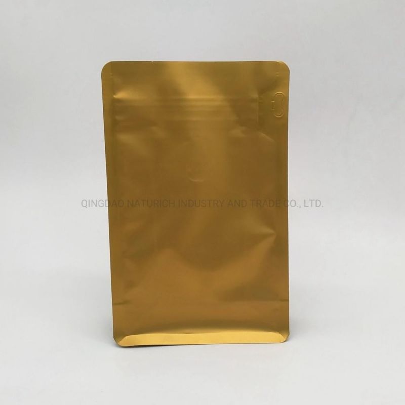 Matt White Maate Black Kraft Stock 500g Quad Seal Flat Bottom Bag