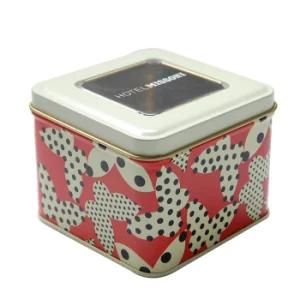 Square Tea Tin Box with Window--Nc2552I