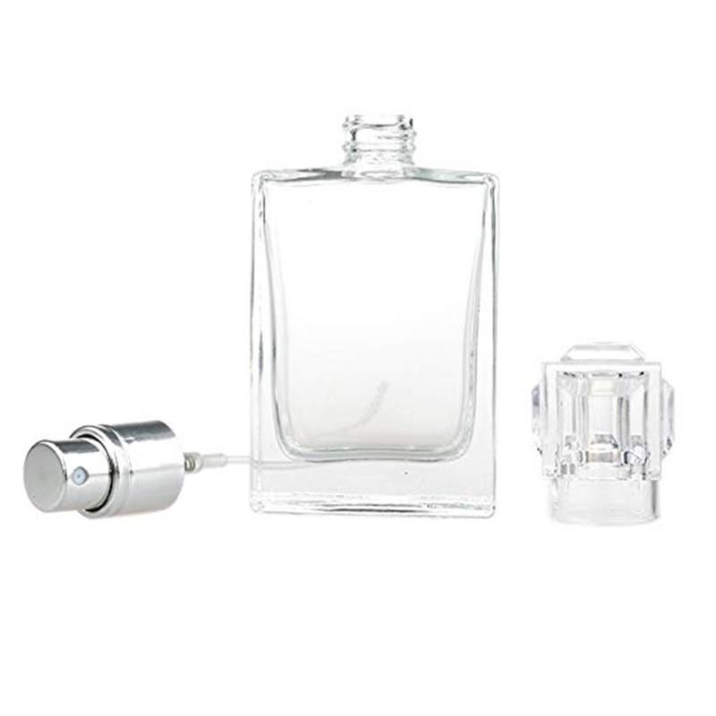 30ml Clear Glass Square Perfume Bottle